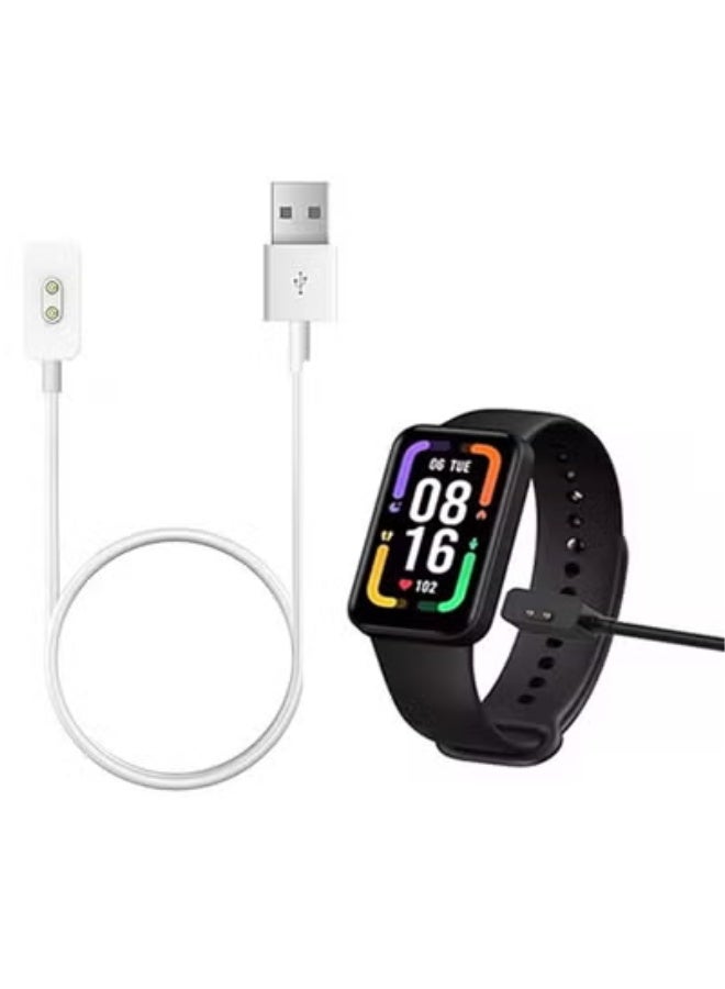 DeHuCg Smartwatch Charger Compatible with XiaoMi Band 10/Band 9/8 Pro/Active/Mi Watch 4/3 Active, Magnetic USB Charging Cable 3.3ft, Replacement Charging Cable Cradle Accessories fit XiaoMi Band 10/9/8 Pro - White - Image 1